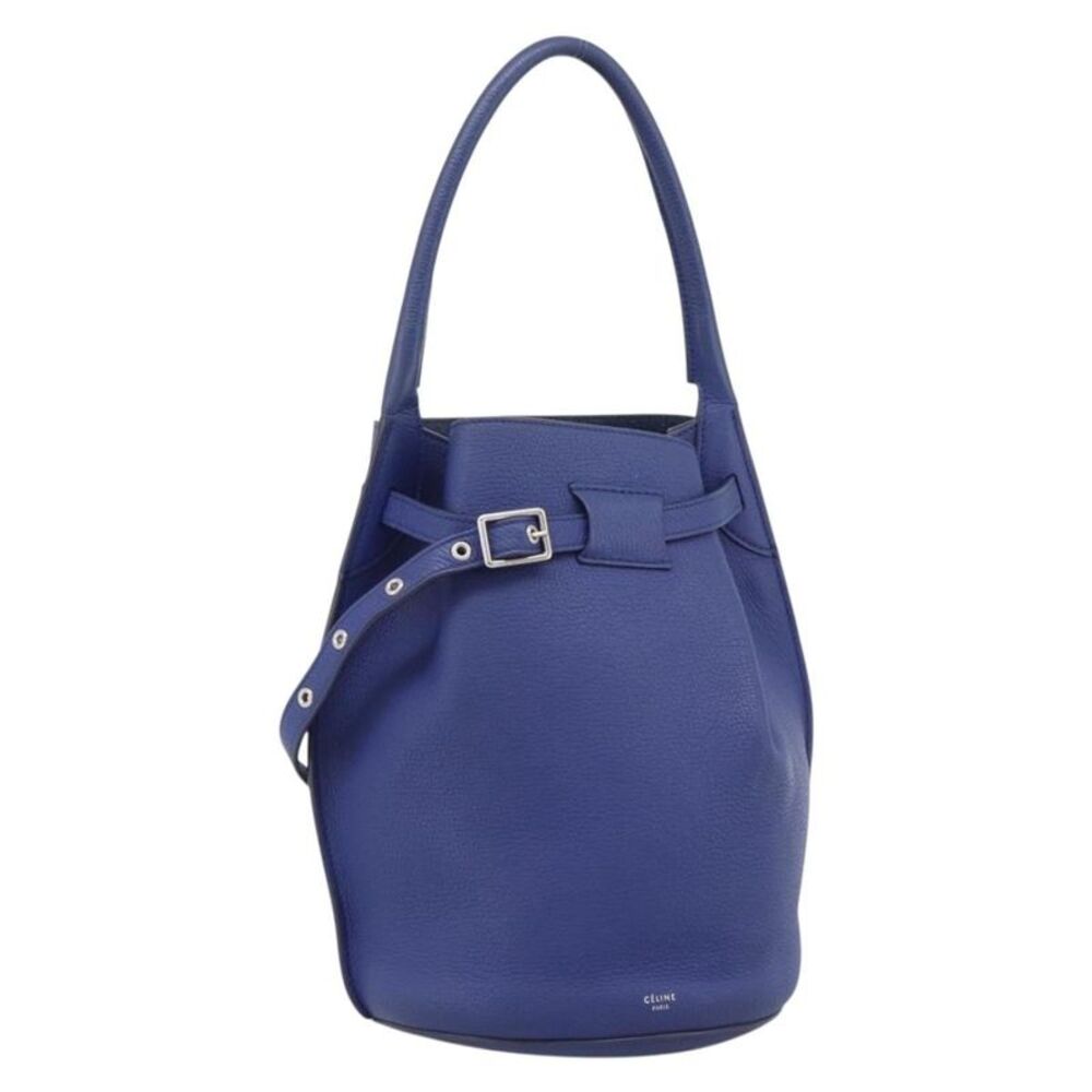 Celine Big Bag Bucket Leather Blue Leather Handbag